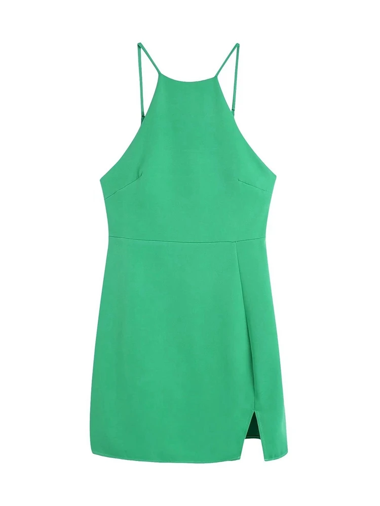 2022 Women Fashion Front Slit Green Mini Tube Dress Vintage Backless Zipper Thin Straps Female Dresses
2022 Women Fashion Front Slit Green Mini Tube Dress Vintage Backless Zipper Thin Straps Female Dresses