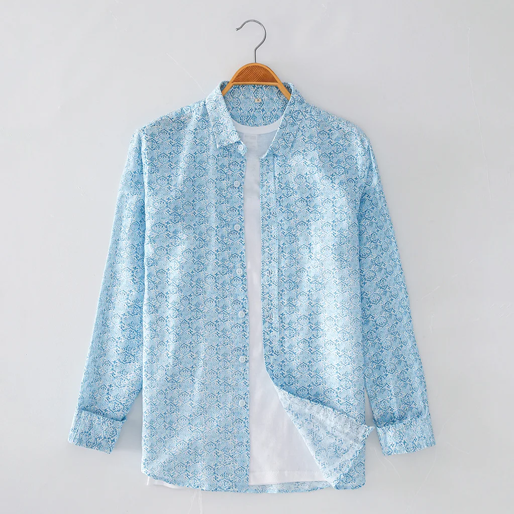 YZLDS 2023 Fashion Spring And Autumn New Linen Men's Clothing Shirt For Men Printed Breathable Cotton Linen Long Sleeve Top
YZLDS 2023 Fashion Spring And Autumn New Linen Men's Clothing Shirt For Men Printed Breathable Cotton Linen Long Sleeve Top