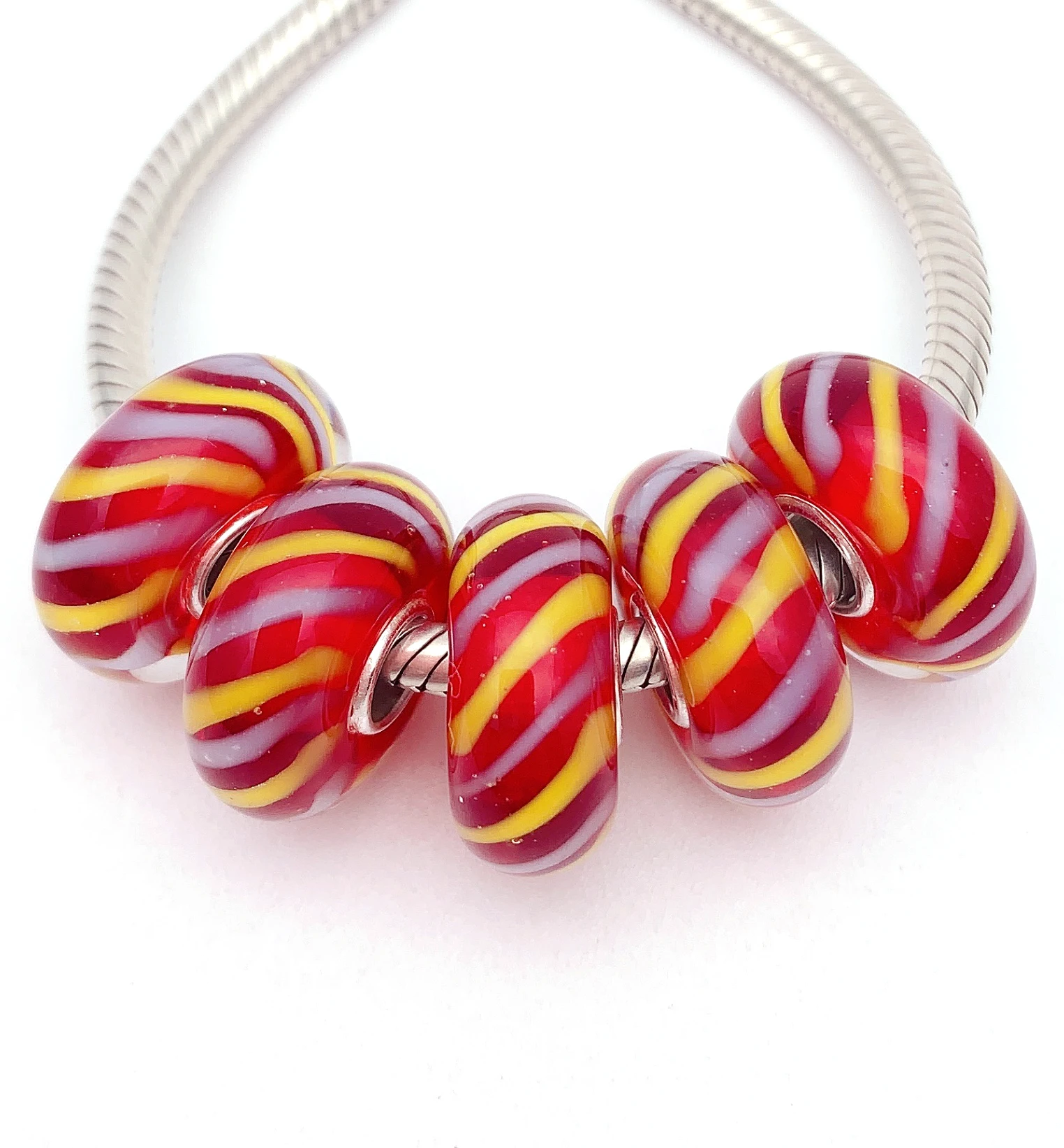 XHYG218 5X 100% Authenticity S925 Sterling Silver Beads Murano GlassBeads Fit European Charms Bracelet Diy Jewelry Lampwork
XHYG218 5X 100% Authenticity S925 Sterling Silver Beads Murano GlassBeads Fit European Charms Bracelet Diy Jewelry Lampwork