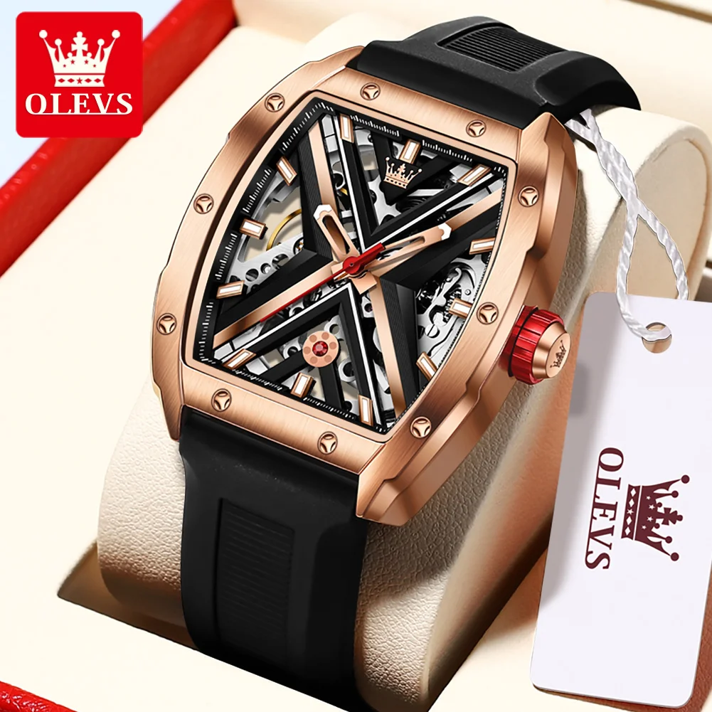 OLEVS NEW Mechanical Watch for Men Waterproof Luminous Skeleton Rubber Leather Strap Men's Automatic Watch relogio masculino
OLEVS NEW Mechanical Watch for Men Waterproof Luminous Skeleton Rubber Leather Strap Men's Automatic Watch relogio masculino