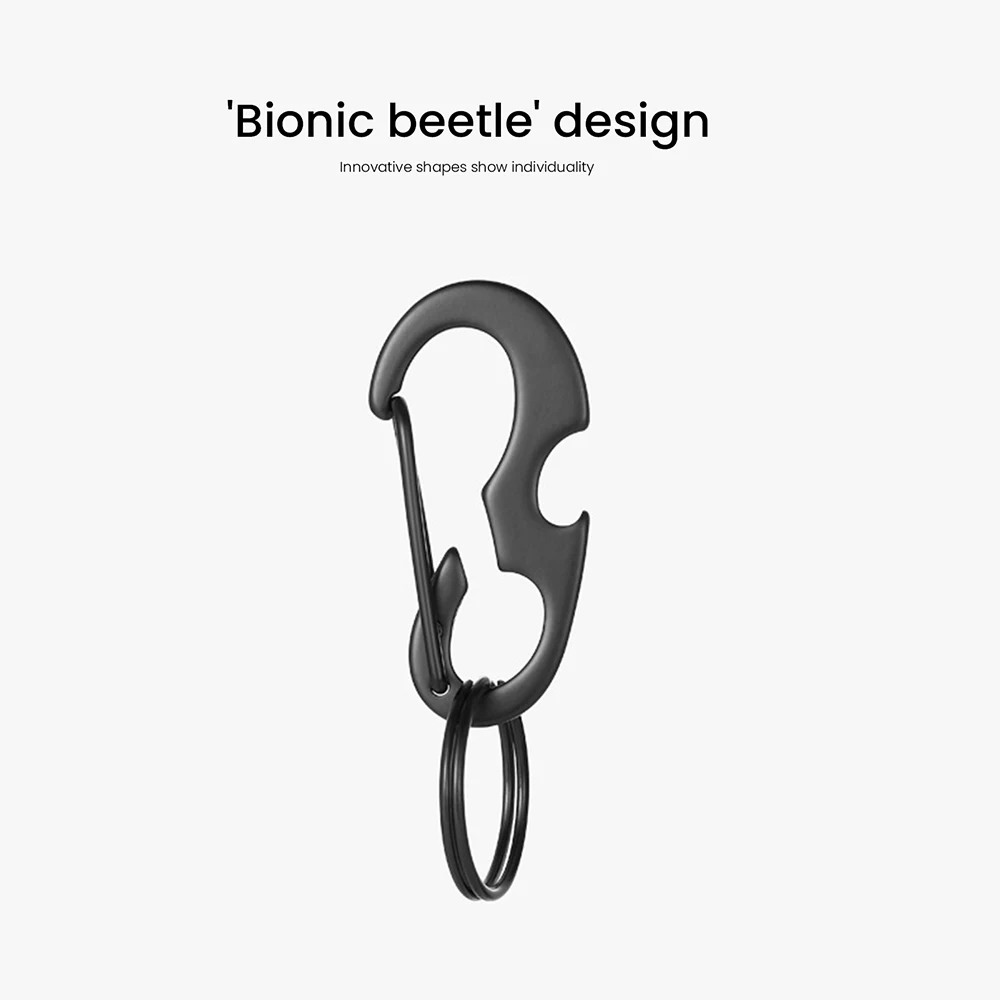 2-in-1 Carabiner and Bottle Opener Stainless Steel Spring Snap Hook for Hiking D-Type Multifunctional Keychain with Ring N66
2-in-1 Carabiner and Bottle Opener Stainless Steel Spring Snap Hook for Hiking D-Type Multifunctional Keychain with Ring N66