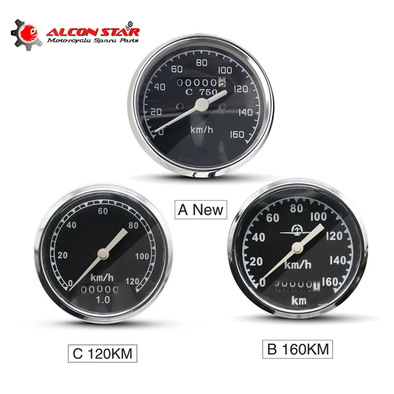 ALconstar- 120KM 160KM Retro Round Motorcycle Speedometer CJ-K 750 for BMW R50 R1 R71 R12 for Ural M72 install at headlight
ALconstar- 120KM 160KM Retro Round Motorcycle Speedometer CJ-K 750 for BMW R50 R1 R71 R12 for Ural M72 install at headlight