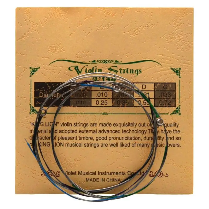 Violin Strings Set Steel Violin String Set Universal Violin Parts With Nickel-Plated Ball End Synthetic Steel Core Fits 4/4 3/4
Violin Strings Set Steel Violin String Set Universal Violin Parts With Nickel-Plated Ball End Synthetic Steel Core Fits 4/4 3/4