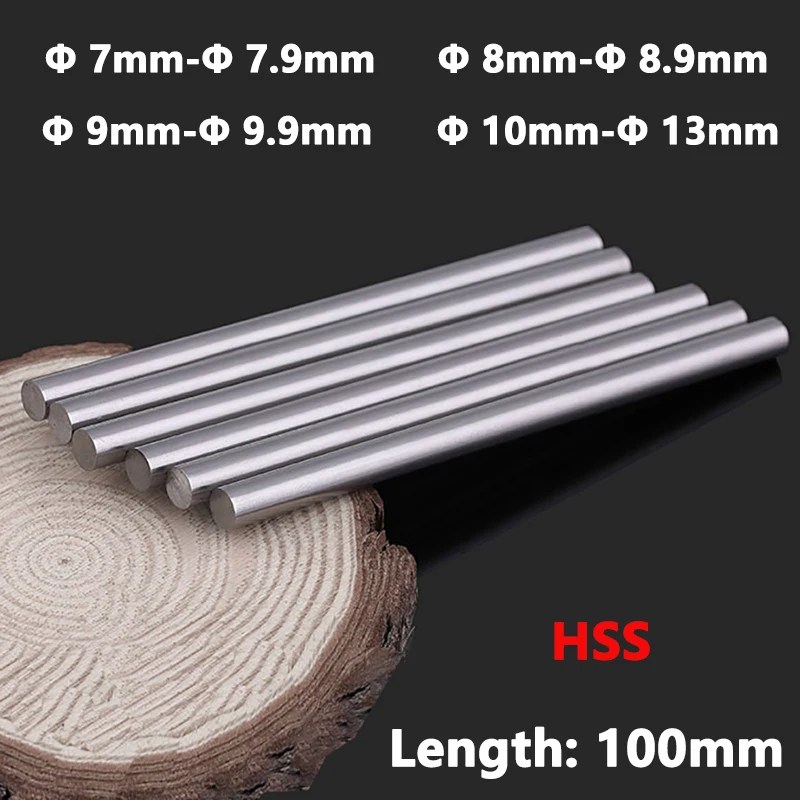 1pcs Diameter 7mm-13mm Length 100mm HSS White Steel Solid Round Rod Precision CNC Cutting Turning Lathe Tool Bar Hardened
1pcs Diameter 7mm-13mm Length 100mm HSS White Steel Solid Round Rod Precision CNC Cutting Turning Lathe Tool Bar Hardened