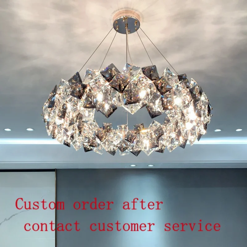 New Design Pendant Lamp Bedroom Living Room Luxury Iron K9 Crystal Light Modern Led Chandelier
New Design Pendant Lamp Bedroom Living Room Luxury Iron K9 Crystal Light Modern Led Chandelier