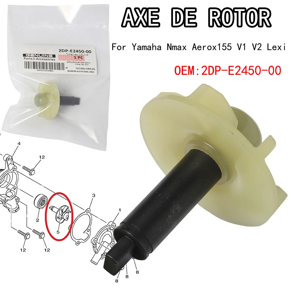 Original Motorcycle Water Pump Impeller Shaft ASSY Kipas Radiator For Yamaha Nmax/N-Max/NMAX150/Aerox155/Lexi V1/V2 2DP-E2450-00
Original Motorcycle Water Pump Impeller Shaft ASSY Kipas Radiator For Yamaha Nmax/N-Max/NMAX150/Aerox155/Lexi V1/V2 2DP-E2450-00