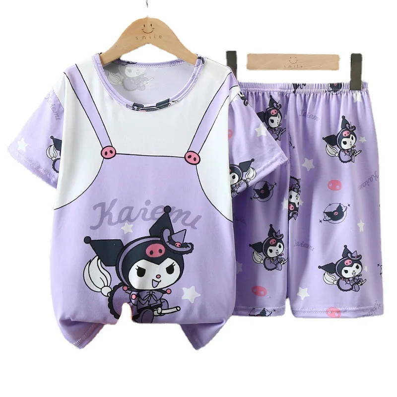 Kawaii Sanrio аниме Kuromi Hello Kitty костюм пижамы летние девушки мультфильм милый круглый вырез короткий рукав Домашняя одежда подарки для девочек
Kawaii Sanrio аниме Kuromi Hello Kitty костюм пижамы летние девушки мультфильм милый круглый вырез короткий рукав Домашняя одежда подарки для девочек