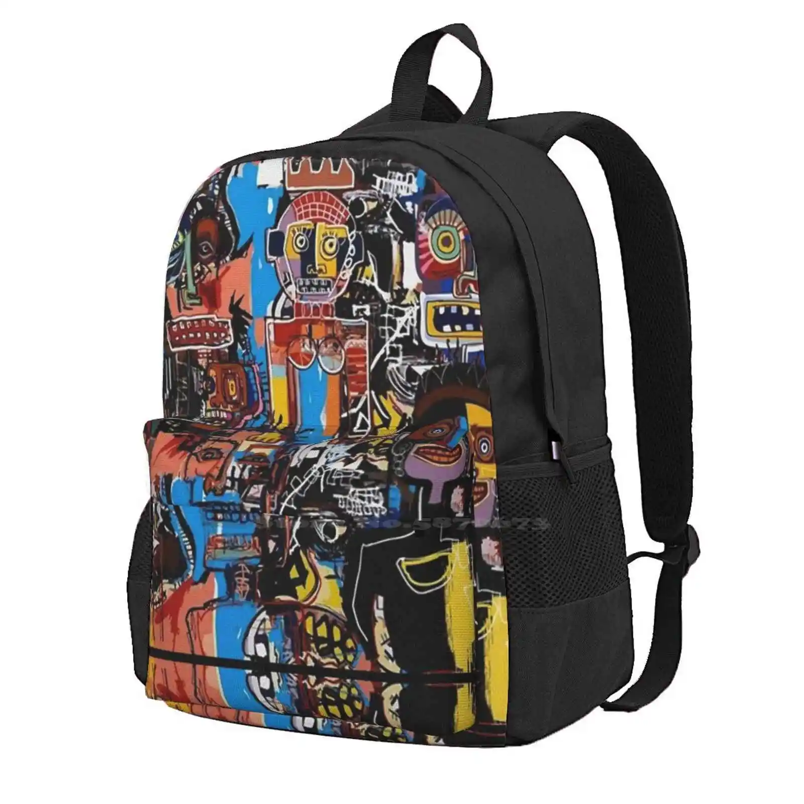 

Random Face Art School Bags Travel Laptop Backpack Decalcomania Jean Images Jean Michel Graphic Design Michel Jean Gallery