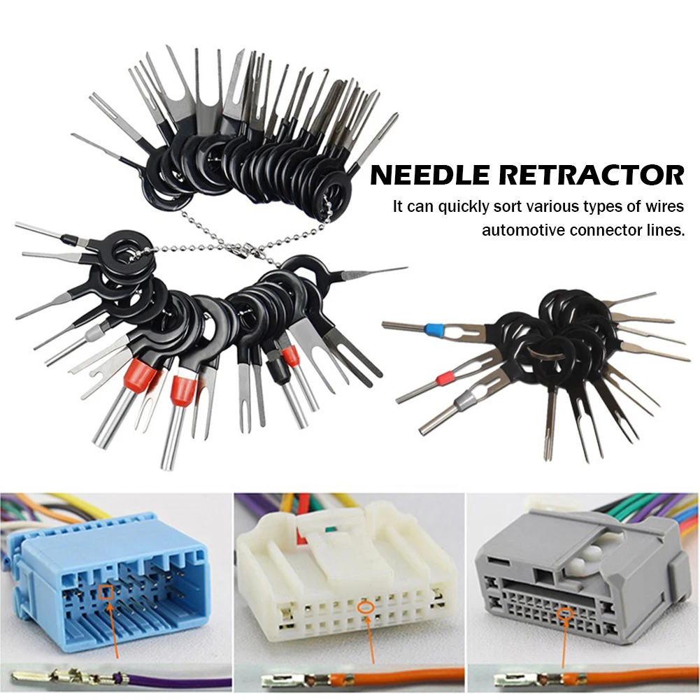 11-26PCS Car Terminal Removal Tool Stainless Steel Auto Plug Puller Wire Terminal Release Key for Auto Car Household Devices
11-26PCS Car Terminal Removal Tool Stainless Steel Auto Plug Puller Wire Terminal Release Key for Auto Car Household Devices