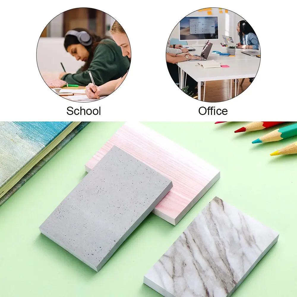 80 Sheets Office Stone Style Creative School Sticky Notes Memo Pad Marble Color Self Adhesive
80 Sheets Office Stone Style Creative School Sticky Notes Memo Pad Marble Color Self Adhesive