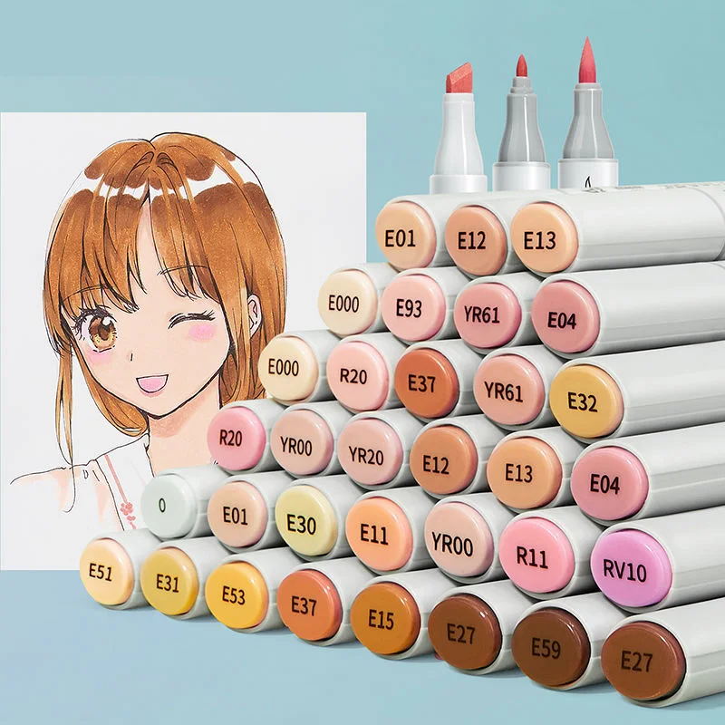 TOUCHNEW 6/12/24PCS Art Markers Skin Color Colors Artist Dual Headed Marker Caricature Drawing Sketch Pen Art Supplies
TOUCHNEW 6/12/24PCS Art Markers Skin Color Colors Artist Dual Headed Marker Caricature Drawing Sketch Pen Art Supplies