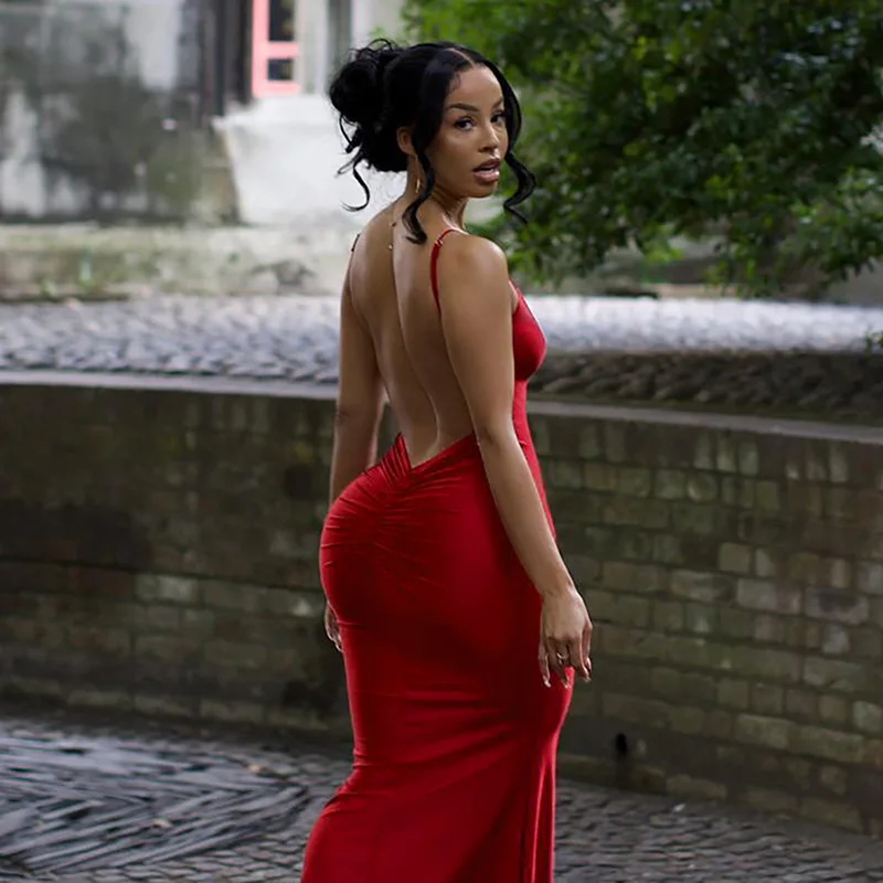 Women Red Satin Spaghetti Strap Party Dresses Skinny Ruched Slim Robes Club Outfit 2022 Vestidos Sexy Elegant Long Evening Dress
Women Red Satin Spaghetti Strap Party Dresses Skinny Ruched Slim Robes Club Outfit 2022 Vestidos Sexy Elegant Long Evening Dress