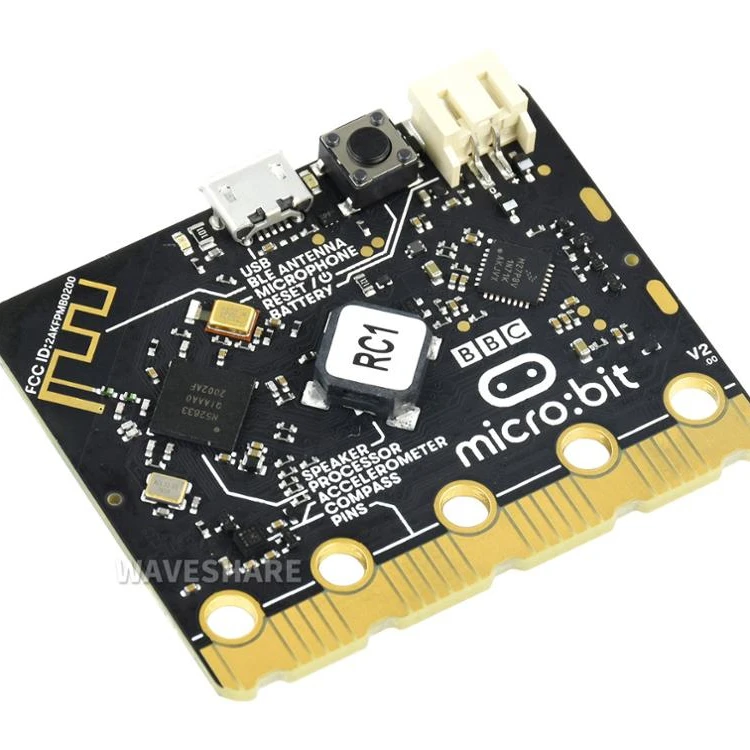 Micro bit V2, Модернизированный процессор, встроенный динамик, Сенсорный Логотип, микрофон и светодиодный индикатор
Micro bit V2, Модернизированный процессор, встроенный динамик, Сенсорный Логотип, микрофон и светодиодный индикатор
