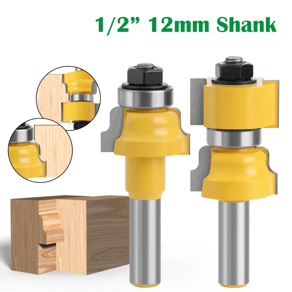 2PC/Set 1/2" 12.7MM 12MM Shank Milling Cutter Wood Carving Window Sash Router Bits Glass Door Tenon Milling Cutter Woodworking
2PC/Set 1/2" 12.7MM 12MM Shank Milling Cutter Wood Carving Window Sash Router Bits Glass Door Tenon Milling Cutter Woodworking