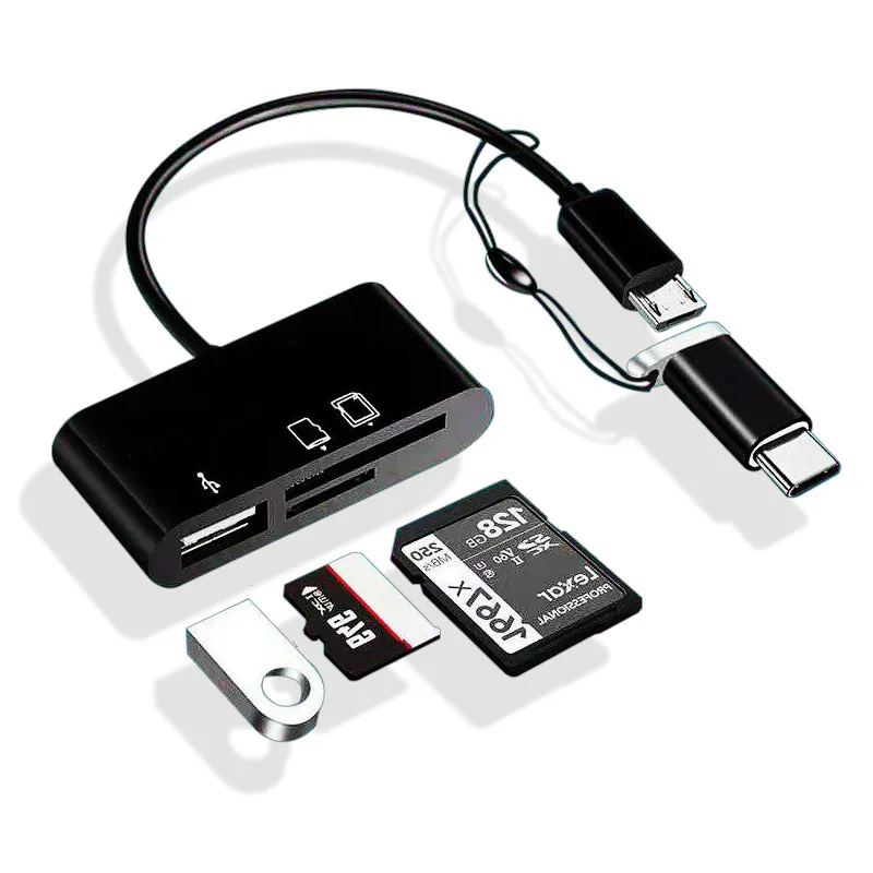 Multi Type-c/Micro Card Reader Type-c Android Mobile Computer Multi-function OTG2.0 SD/TFU Disk 3 in 1 Smart Card Reader
Multi Type-c/Micro Card Reader Type-c Android Mobile Computer Multi-function OTG2.0 SD/TFU Disk 3 in 1 Smart Card Reader
