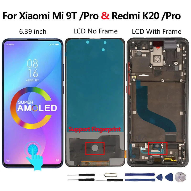 ЖК-дисплей Super Amoled для Xiaomi Mi 9 T Pro, дисплей с поддержкой отпечатков пальцев, сенсорный экран, сменный ЖК-дисплей для Mi 9 T, M1903F10G, M1903F11G
ЖК-дисплей Super Amoled для Xiaomi Mi 9 T Pro, дисплей с поддержкой отпечатков пальцев, сенсорный экран, сменный ЖК-дисплей для Mi 9 T, M1903F10G, M1903F11G