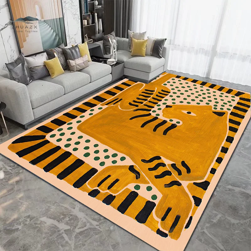 

Ancient Egypt Abstract Carpet for Living Room Flannel Non-Slip Rug Colorful Tiger Leopard Printed Bath Bedroom Mat Home Decor