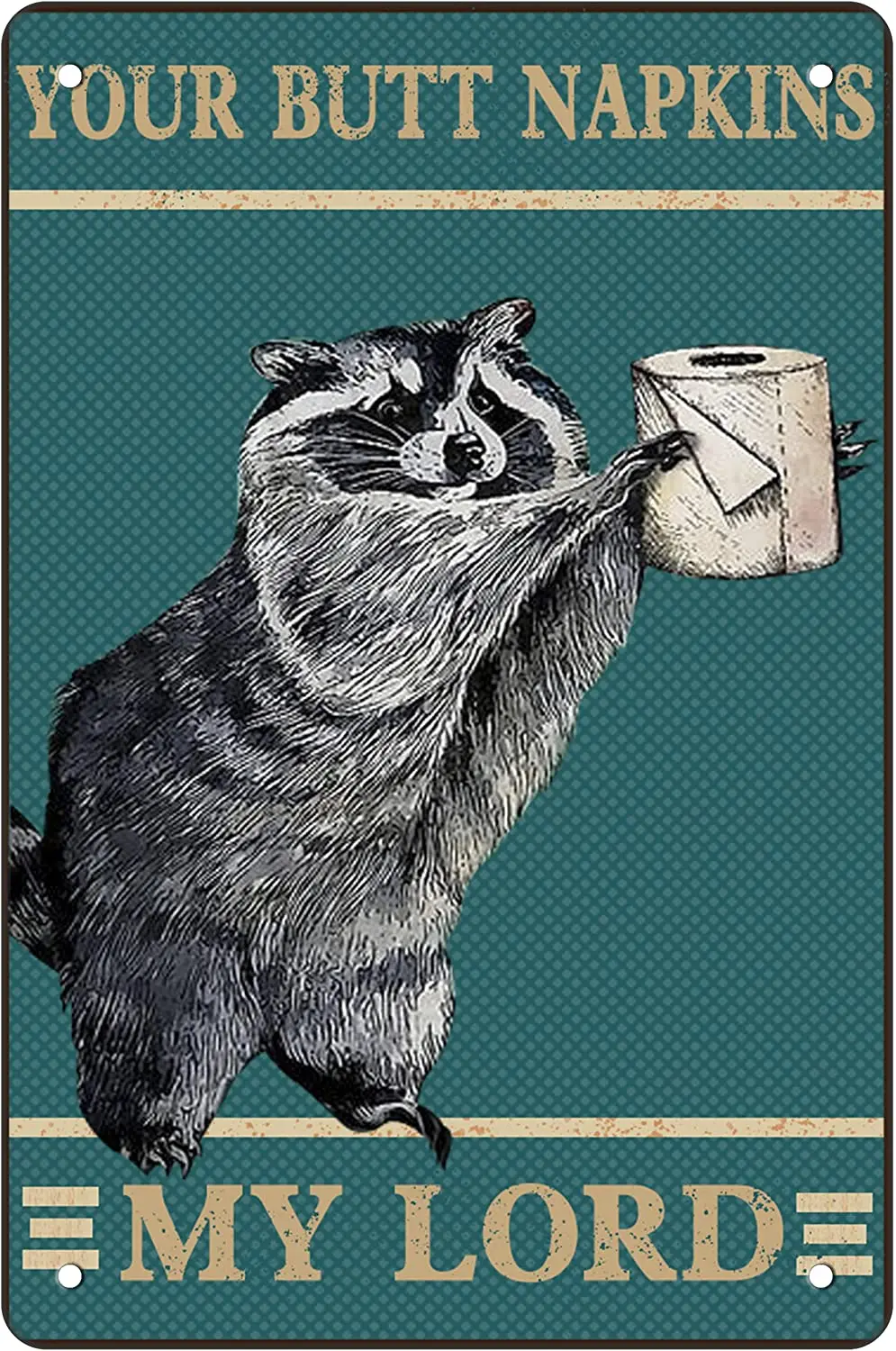 Retro Mural Funny Metal Tin Sign Your Butt Napkins My Lord Wall Art Poster Classic Decorative
Retro Mural Funny Metal Tin Sign Your Butt Napkins My Lord Wall Art Poster Classic Decorative
