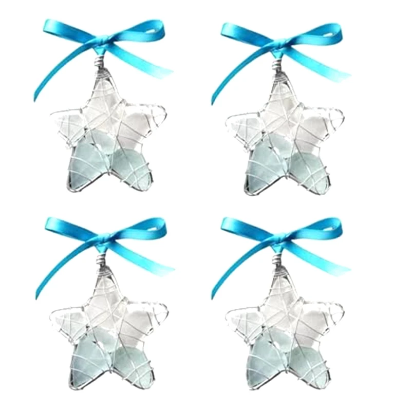 Ocean Crystal Glass Handmade Sea Glass Christmas Tree Decoration Ready To Hang, Christmas Decor Crafts 
Ocean Crystal Glass Handmade Sea Glass Christmas Tree Decoration Ready To Hang, Christmas Decor Crafts