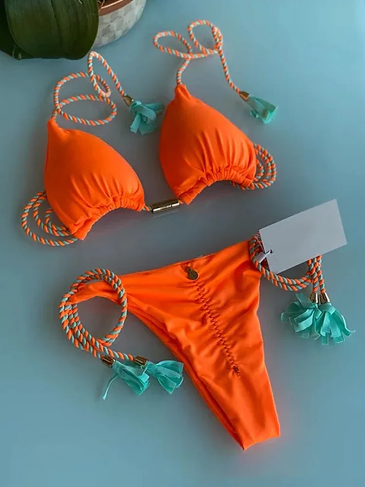 Bright Bikini Set 2022 Swimwear Swimsuit Woman Sexy Bathing Suits Two-Piece Bikinis Triangle Bandage Brazilian Bikini Beachwear
Bright Bikini Set 2022 Swimwear Swimsuit Woman Sexy Bathing Suits Two-Piece Bikinis Triangle Bandage Brazilian Bikini Beachwear