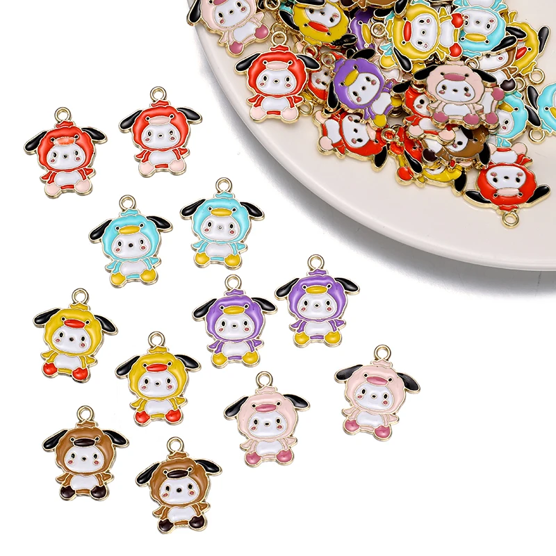 10Pcs/Lot 19*20mm Alloy Enamel Colourful Cute Cartoon Dog Pendat DIY Bracelet Necklace Keychain Charms Handmade Gift Accessories
10Pcs/Lot 19*20mm Alloy Enamel Colourful Cute Cartoon Dog Pendat DIY Bracelet Necklace Keychain Charms Handmade Gift Accessories
