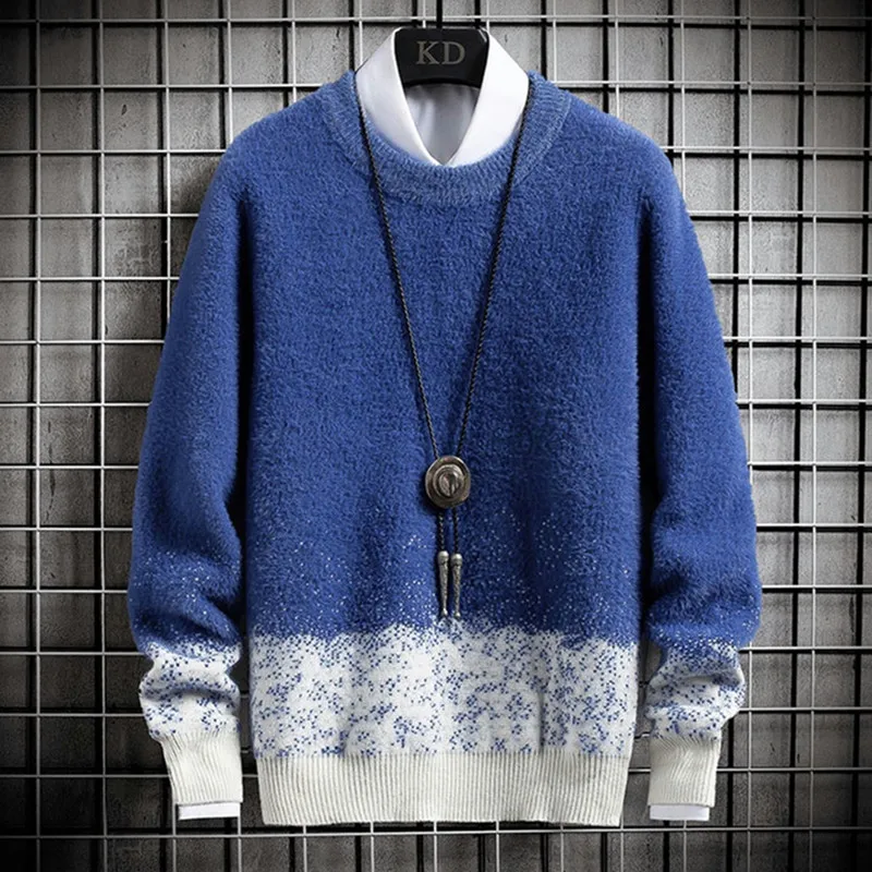 Новинка 2022, мужские свитера, одежда на осень и зиму, корейская мода, теплый вязаный свитер, мужские пуловеры, модный флисовый свитер в стиле п...
Новинка 2022, мужские свитера, одежда на осень и зиму, корейская мода, теплый вязаный свитер, мужские пуловеры, модный флисовый свитер в стиле п...