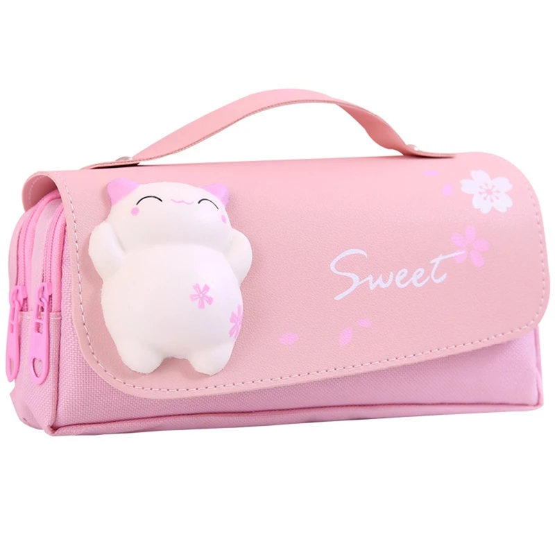Чехол для карандашей с милым котом для декомпрессии, большой пенал, Портативная сумка для ручек, двухслойный милый чехол для канцелярских принадлежностей
Чехол для карандашей с милым котом для декомпрессии, большой пенал, Портативная сумка для ручек, двухслойный милый чехол для канцелярских принадлежностей