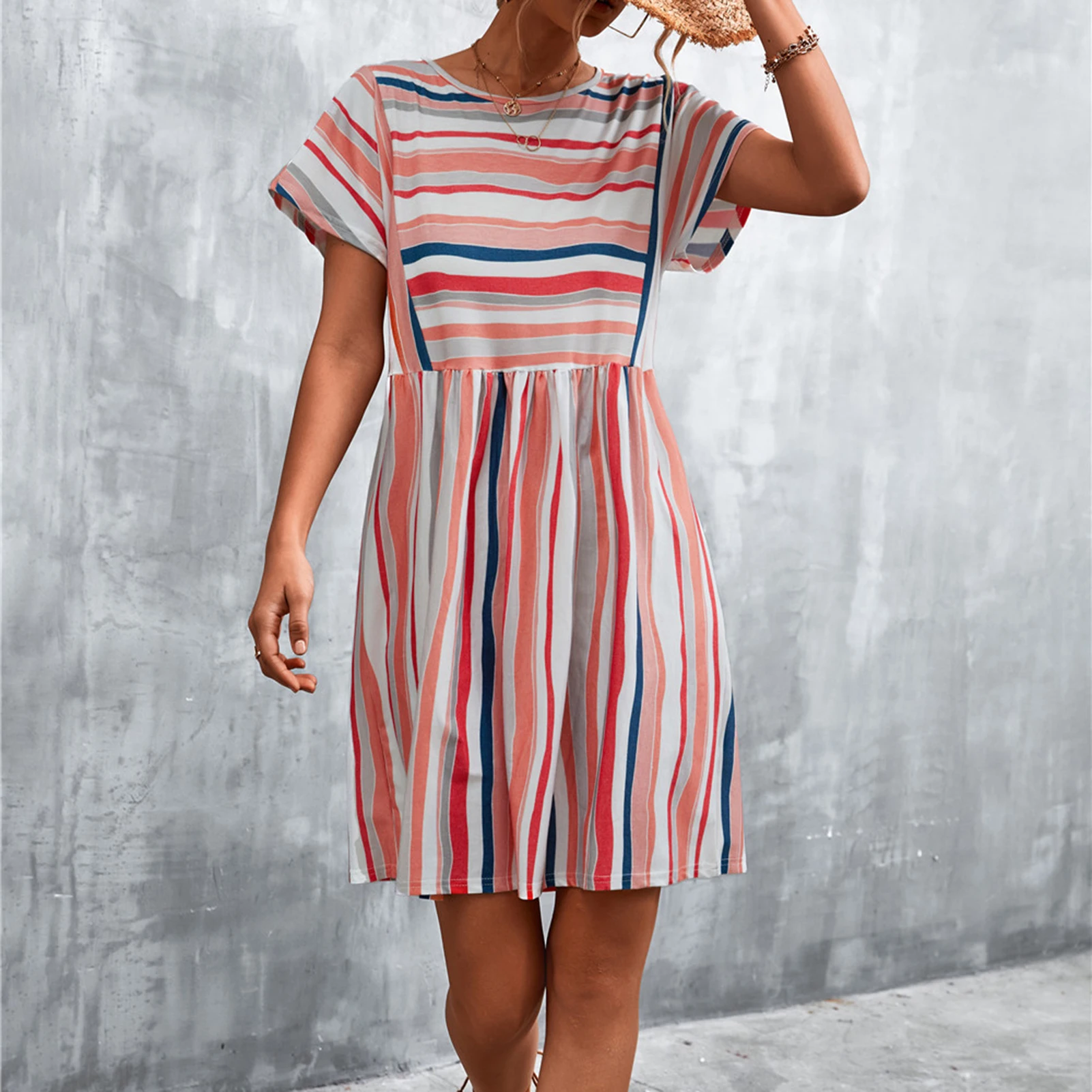 Stripe Summer Dresses for Women Short Sleeve Knee Length Striped Dress for Outdoor Beach Party Night Out NIN668
Stripe Summer Dresses for Women Short Sleeve Knee Length Striped Dress for Outdoor Beach Party Night Out NIN668