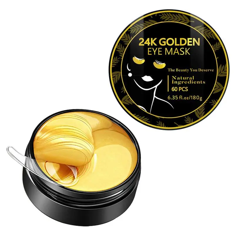 

60Pcs Under Eye Patches 24K Gold Eye Care Pads Collagen Eye Gel Pads Soothe Eye Skin Remove Dark Circles Eye Patches For