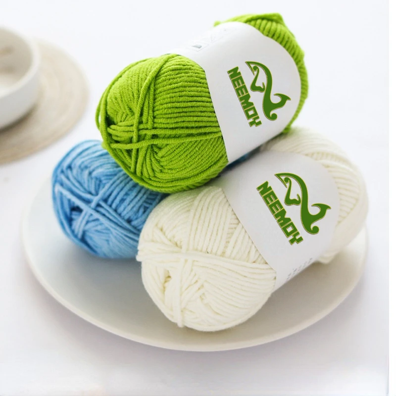 NEEMOY 50g/roll 90M Milk Cotton Yarn Baby Wool Yarn for Knitting Children Hand Knitted Yarn Knit Blanket Crochet Yarn Threads
NEEMOY 50g/roll 90M Milk Cotton Yarn Baby Wool Yarn for Knitting Children Hand Knitted Yarn Knit Blanket Crochet Yarn Threads