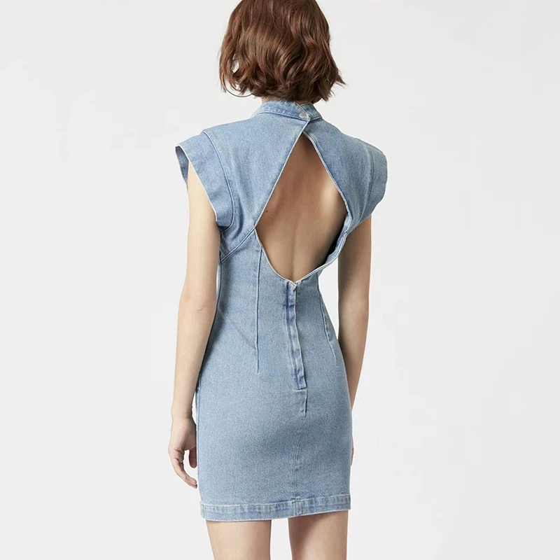 Women's Dress 2022 Spring And Summer New Backless Elastic A-line Skirt Waist Slim Sexy Casual Cotton Denim Dress Straight Skirt
Women's Dress 2022 Spring And Summer New Backless Elastic A-line Skirt Waist Slim Sexy Casual Cotton Denim Dress Straight Skirt