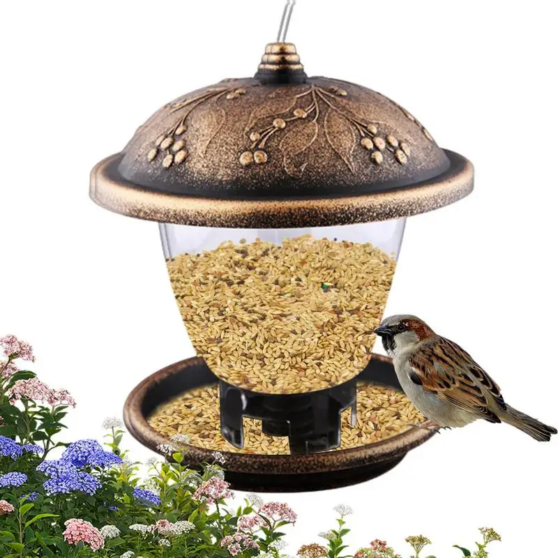 Bird Feeders For Outsider Large Bird Feeder Hanging Seed Feeder Plastic Seed Feeder With Waterproof Roof & Drain Hole Bird Food
Bird Feeders For Outsider Large Bird Feeder Hanging Seed Feeder Plastic Seed Feeder With Waterproof Roof & Drain Hole Bird Food