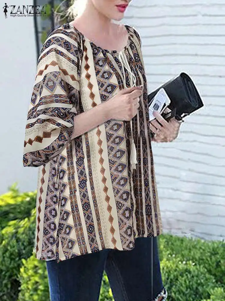 Women Spring Summer Pulllovers Tops Tunic Bohemian Printed Blouse ZANZEA 2023 Oversized Casual Loose Short Sleeve Blusas Femme
Women Spring Summer Pulllovers Tops Tunic Bohemian Printed Blouse ZANZEA 2023 Oversized Casual Loose Short Sleeve Blusas Femme