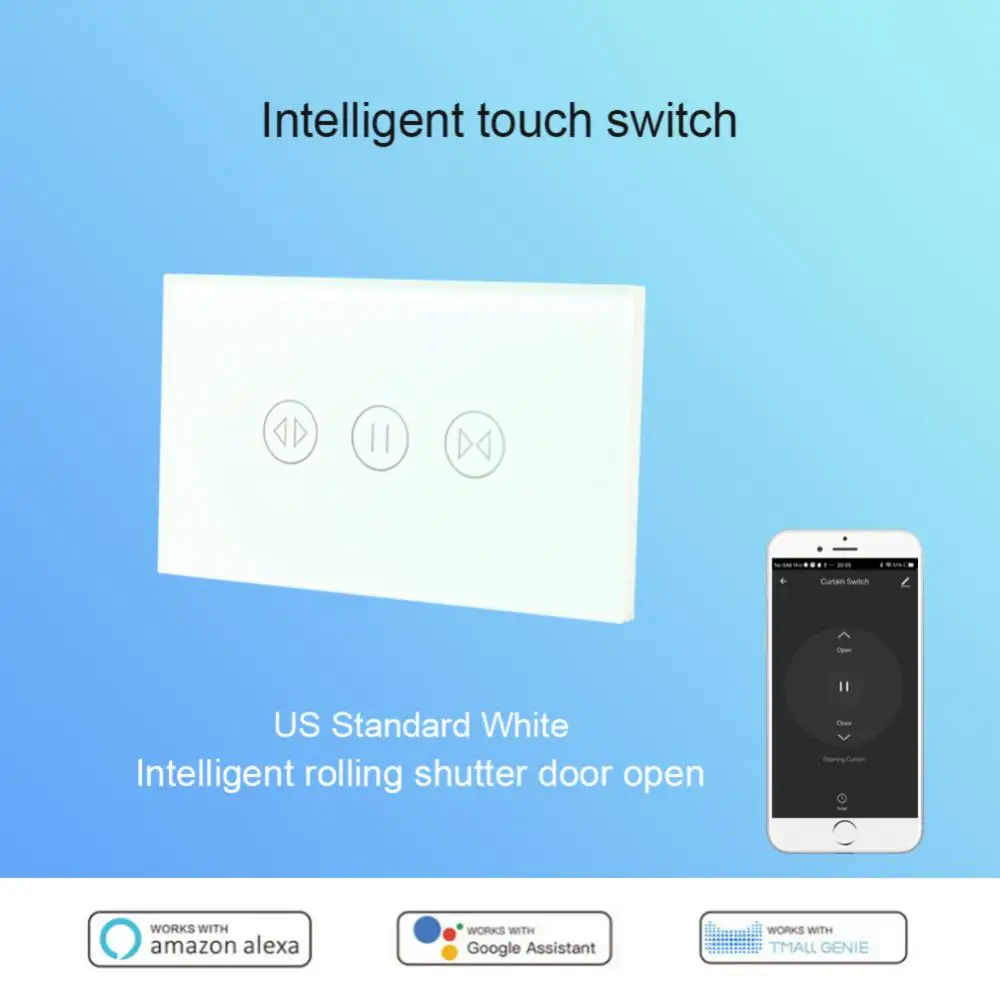 220v Wifi Switch For Alexa And Google Home Smart Switch Touch Roller Shutter Switch Smart Home Remotely Controlled Tuya
220v Wifi Switch For Alexa And Google Home Smart Switch Touch Roller Shutter Switch Smart Home Remotely Controlled Tuya