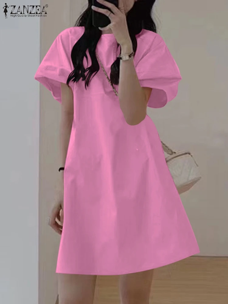 2022 ZANZEA Elegant Femme Summer Solid Dress Puff Sleeve O-Neck Work OL Sundress Bohemian Fashion Casual Loose Holiday Dress
2022 ZANZEA Elegant Femme Summer Solid Dress Puff Sleeve O-Neck Work OL Sundress Bohemian Fashion Casual Loose Holiday Dress
