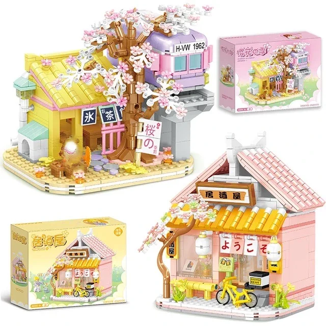 Sakura Drink Shop Building Blocks Japanese Street View Cherry Blossom Bricks Girls Child Educational Blocks Toys Birthday Gift
Sakura Drink Shop Building Blocks Japanese Street View Cherry Blossom Bricks Girls Child Educational Blocks Toys Birthday Gift