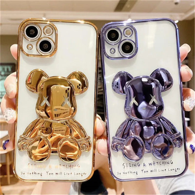 Luxury Cartoon Bear Phone Case for iPhone 13 12 11 Pro Max X Xs Max XR SE 2020 8 7 Plus Soft Transparent Cover
Luxury Cartoon Bear Phone Case for iPhone 13 12 11 Pro Max X Xs Max XR SE 2020 8 7 Plus Soft Transparent Cover