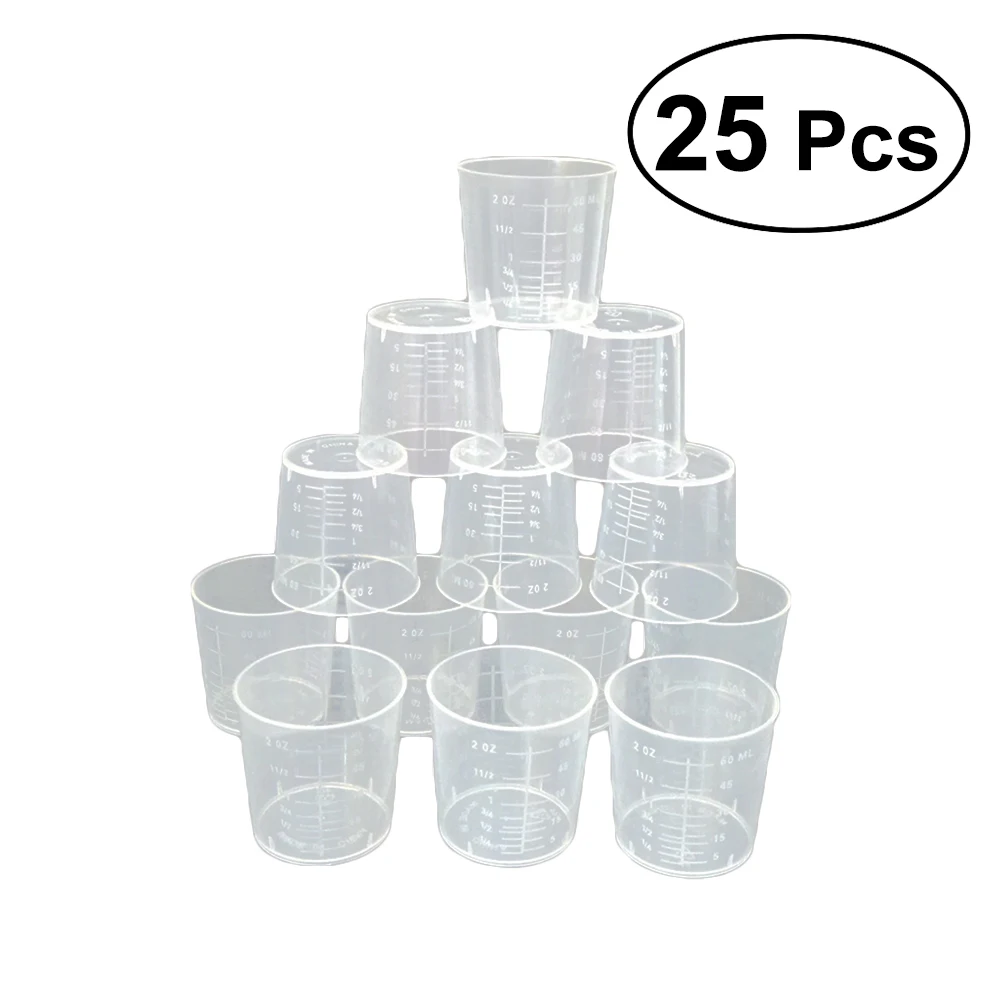 25Pcs 60ml Plastic Measuring Cup Kitchen Baking Cooking Tool Cups Digital Measuring Cup
25Pcs 60ml Plastic Measuring Cup Kitchen Baking Cooking Tool Cups Digital Measuring Cup