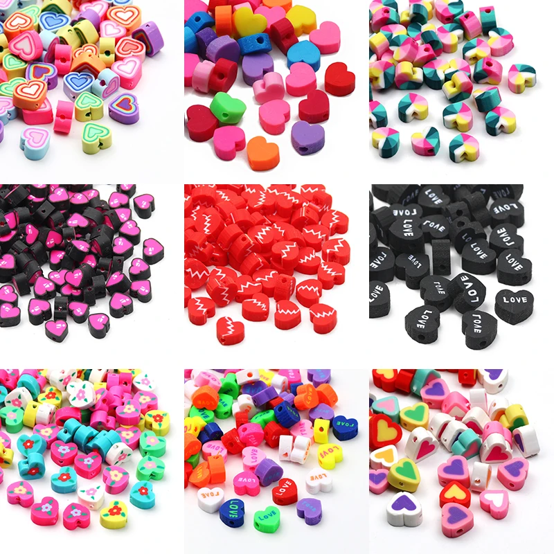 Colored 20pcs Flat Heart Polymer Clay Beads Loose Beads For Jewelry Making DIY Key Chains Earrings Bracelet Necklace Accessories
Colored 20pcs Flat Heart Polymer Clay Beads Loose Beads For Jewelry Making DIY Key Chains Earrings Bracelet Necklace Accessories