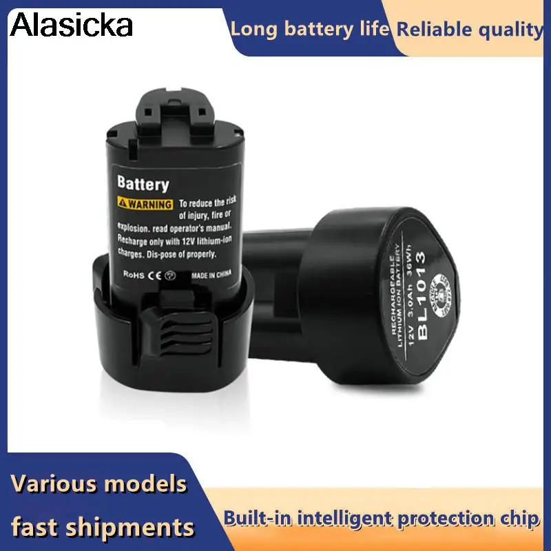 Replacement of Mutian 12V Maki battery BL1013 Mutian lithium battery hand drill angle grinder tool battery accessories
Replacement of Mutian 12V Maki battery BL1013 Mutian lithium battery hand drill angle grinder tool battery accessories