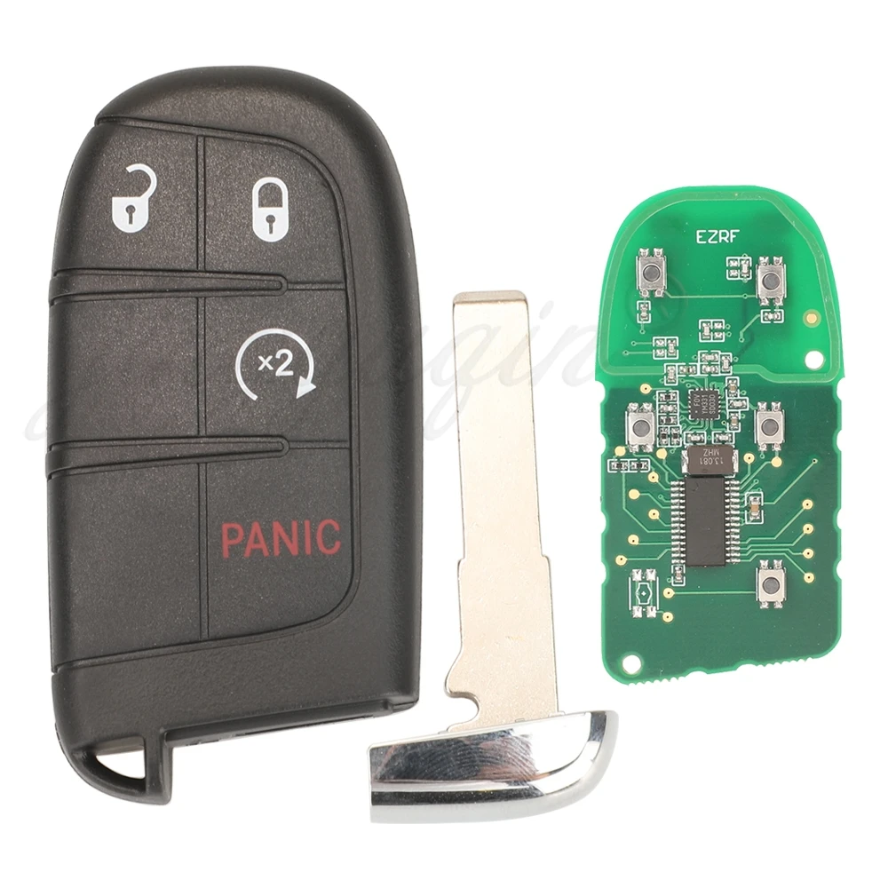 Jingyuqin Aftermarket 3/4/5BTN дистанционный Автомобильный ключ для Fiat 500 500L 500X 2016 2017 2018 2019 смарт-брелок управления 433 МГц 4A чип SIP22