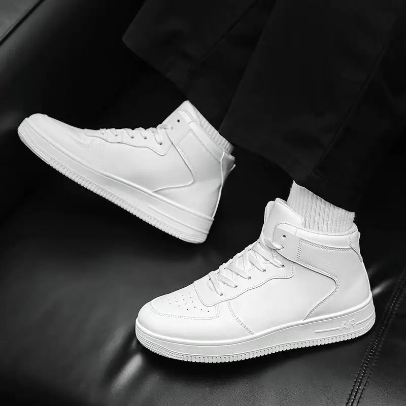 Высокие однотонные Белые кеды для мужчин универсальная Повседневная корейская модная спортивная обувь
Высокие однотонные Белые кеды для мужчин универсальная Повседневная корейская модная спортивная обувь