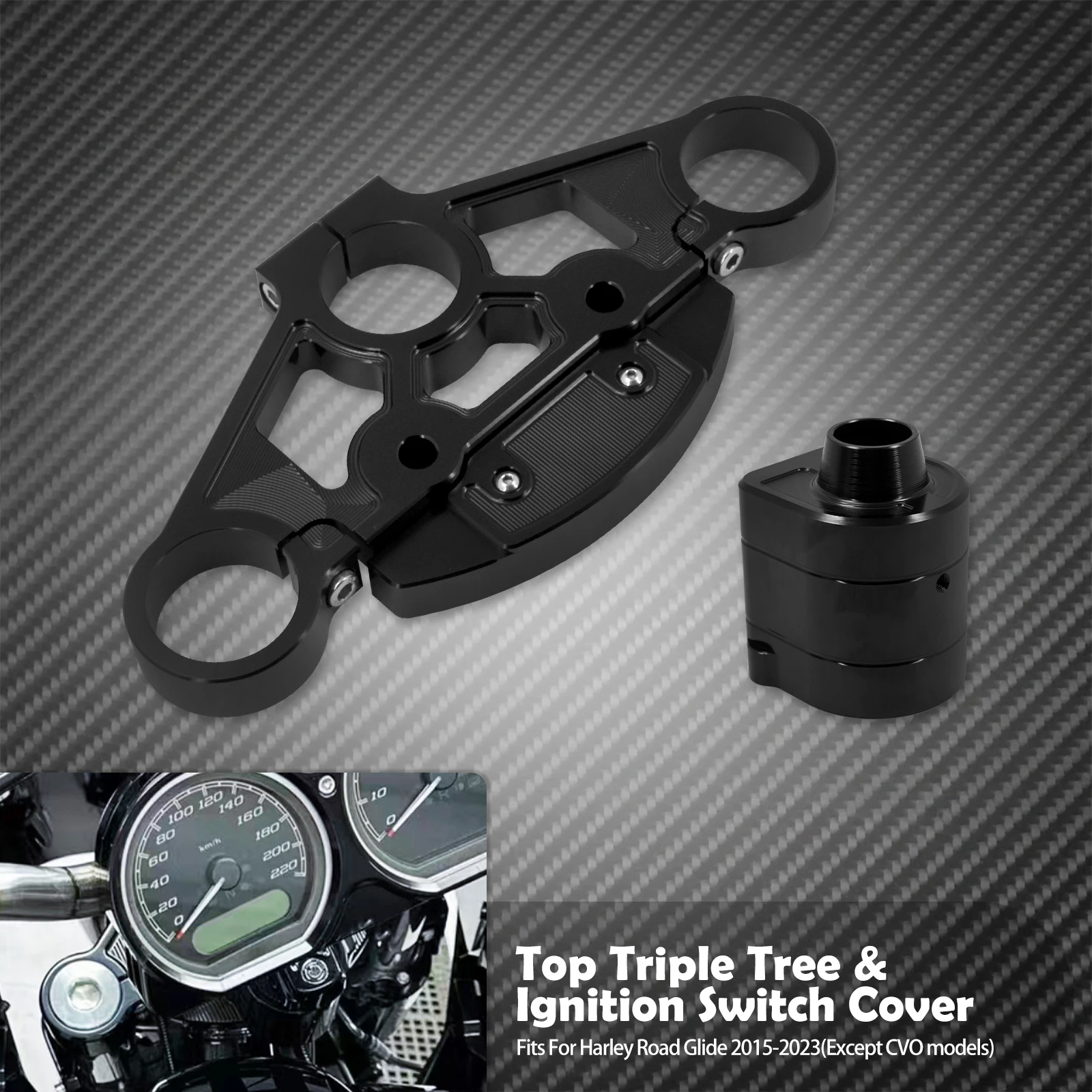 Мотоциклетный комплект Top Triple Tree + крышка переключателя зажигания для Harley Touring Road Glide FLTRX Special Ultra Limited FLTRXS 2015-Up
Мотоциклетный комплект Top Triple Tree + крышка переключателя зажигания для Harley Touring Road Glide FLTRX Special Ultra Limited FLTRXS 2015-Up