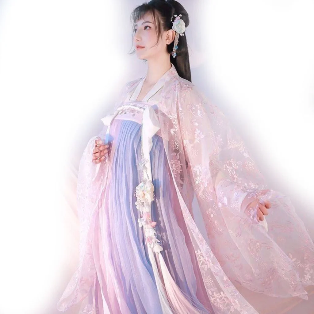 

Hanfu Женский китайский стиль старинный костюм сказочная элегантная юбка талия супер сказочная ретро одежда для выступлений старинные