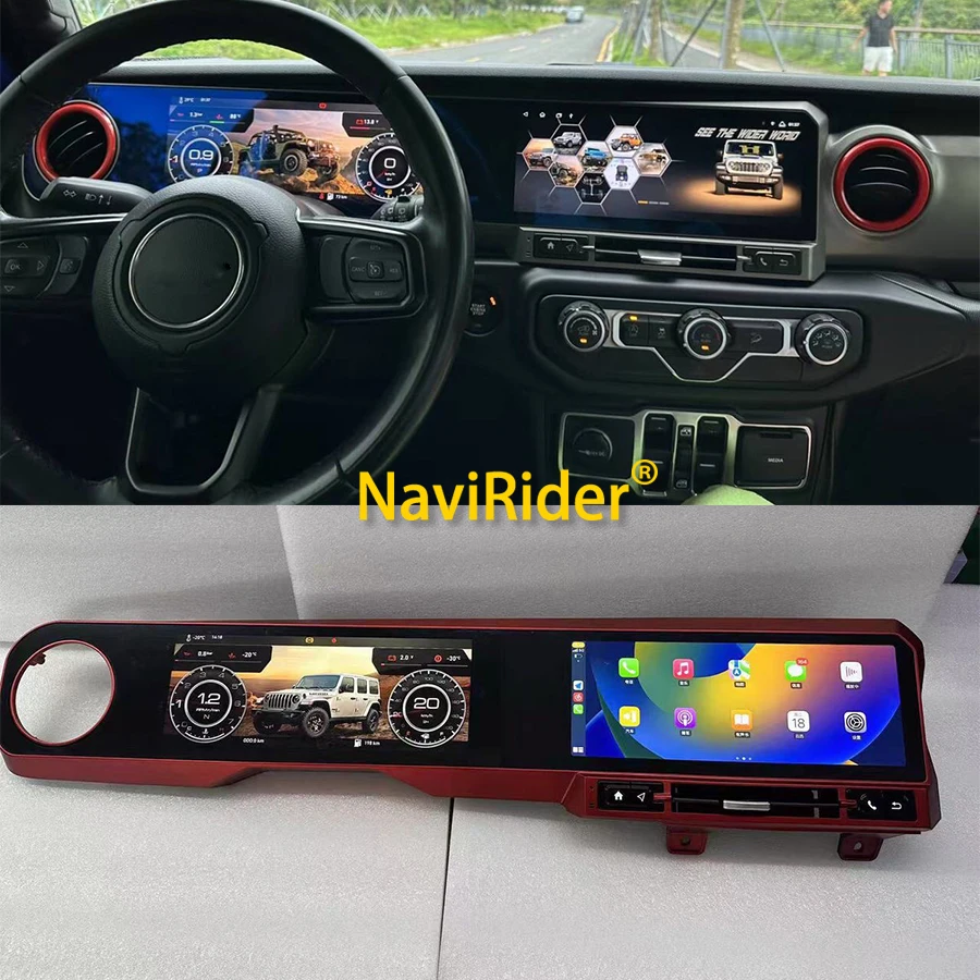 ЖК-экран 24 6 дюйма приборная панель автомобильное радио для JEEP Wrangler JL 2018 2019 2020 2021