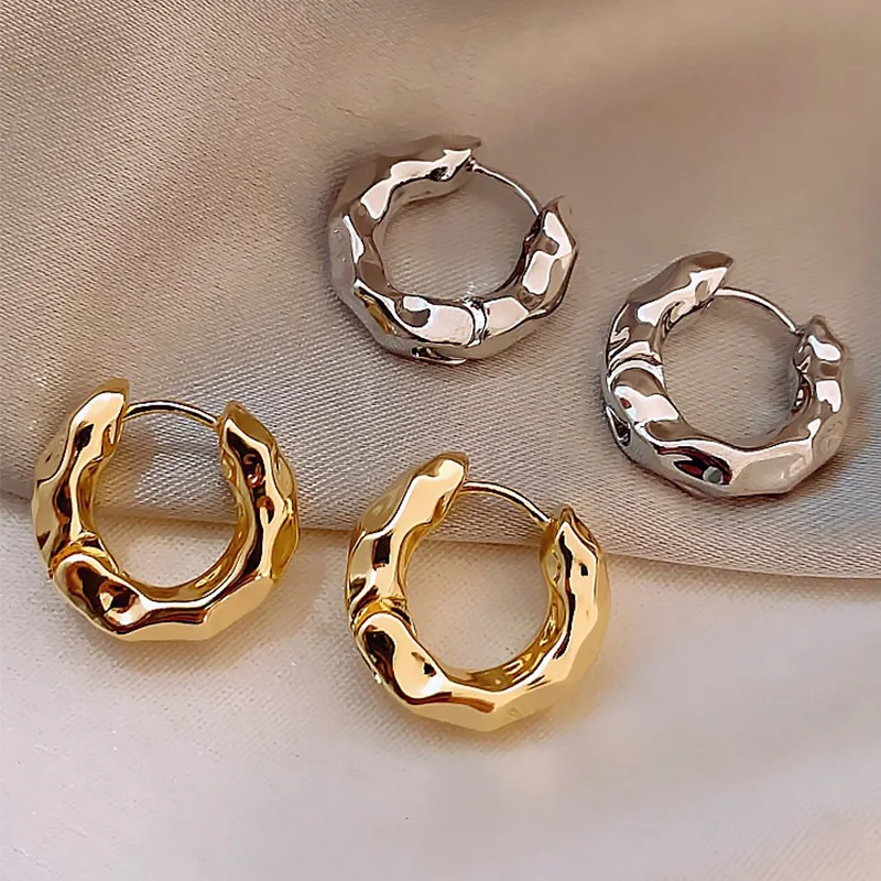 Punk Irregular Geometric Round Circle Hoop Stud Earrings for Women Men Couple Dangle Silver Color Metal Trendy Jewelry Gift
Punk Irregular Geometric Round Circle Hoop Stud Earrings for Women Men Couple Dangle Silver Color Metal Trendy Jewelry Gift