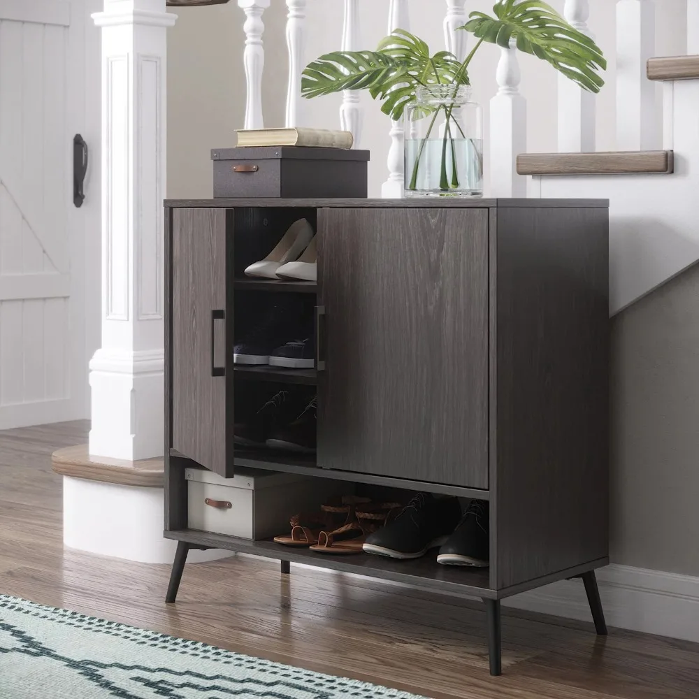 RiverRidge Home Woodbury Collection Shoe Cabinet in Dark Weathered Woodgrain 
RiverRidge Home Woodbury Collection Shoe Cabinet in Dark Weathered Woodgrain