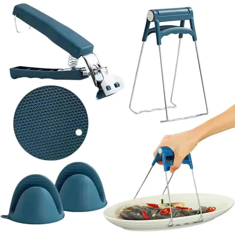 Stainless Steel Kitchen Tongs Set Hot Pan Gripper With Silicone Handles Anti-scalding Clip Heat Resistant Silicone Protective
Stainless Steel Kitchen Tongs Set Hot Pan Gripper With Silicone Handles Anti-scalding Clip Heat Resistant Silicone Protective