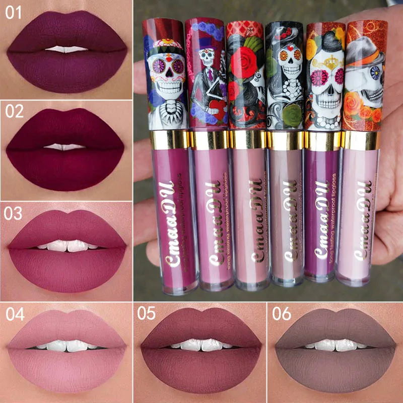 

6-color Matte Lipstick Free Delivery New2023 Waterproof Liquid Lipstick LipGloss Set Beauty Lilac Lipstick Sexy Lip Gloss Tubes