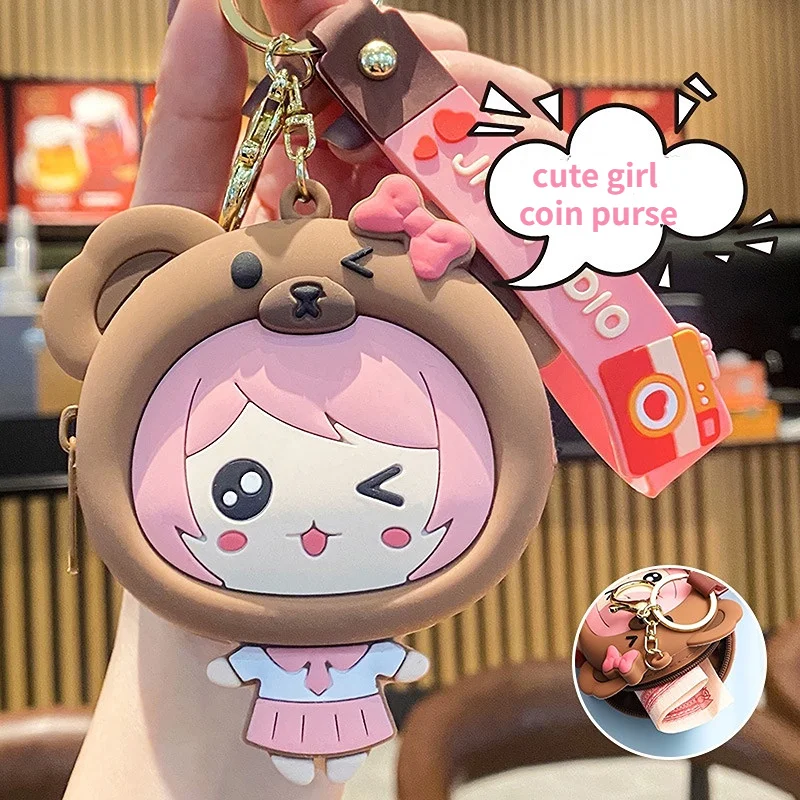 Cute Girl Silicone Coin Purse with Keyring Kids Cute Purse Kawaii Earphone Organizer Coin Bag Key Pouch Bag Charm Bag Pendant
Cute Girl Silicone Coin Purse with Keyring Kids Cute Purse Kawaii Earphone Organizer Coin Bag Key Pouch Bag Charm Bag Pendant